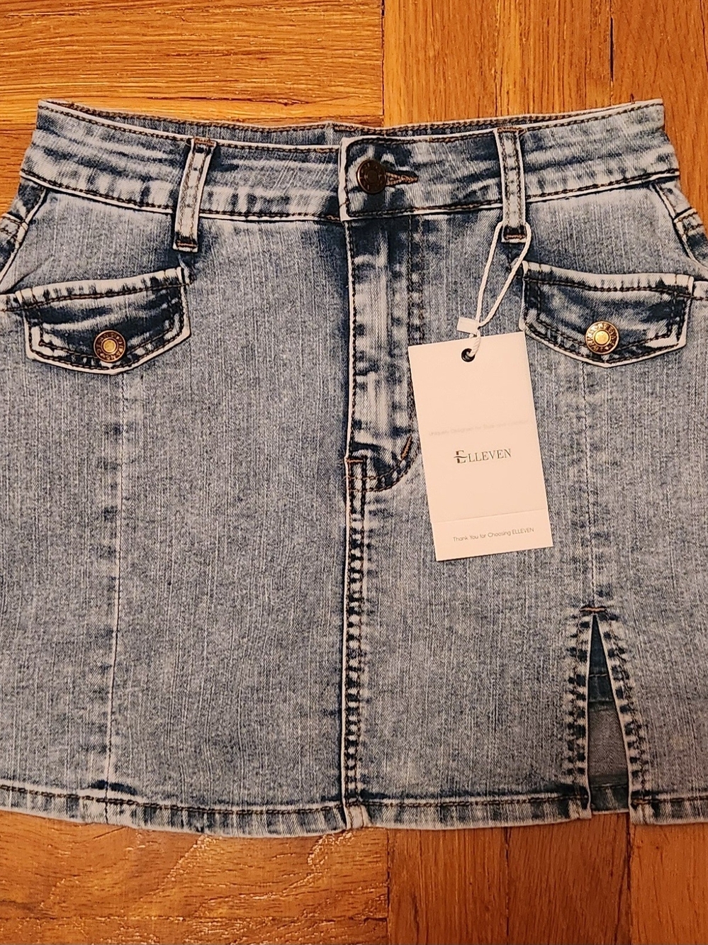 Elleven Fashion Denim Skort - Light Blue Wash